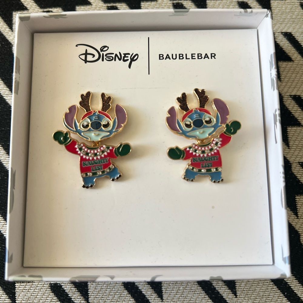 Disney x BaubleBar‎ Lilo & Stitch Naughty List Earrings